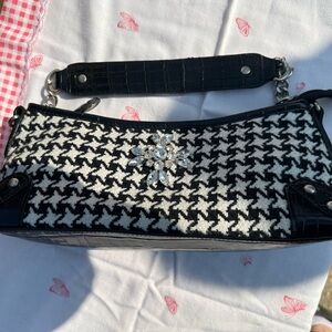 Black and White Houndstooth Women's Bag